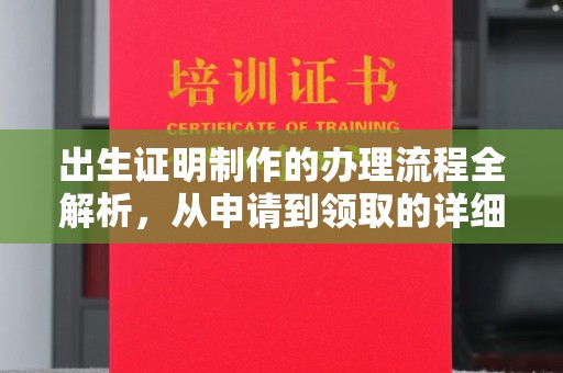 耿马出生证明制作的办理流程全解析，从申请到领取的详细指南